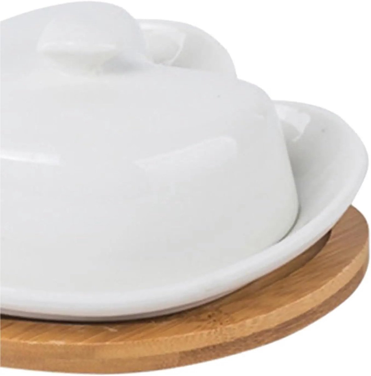 Botervloot Hartvormig - Boterdoos - Keuken en Cadeau - Boter Zacht Houden - 17x14x8cm - Wit