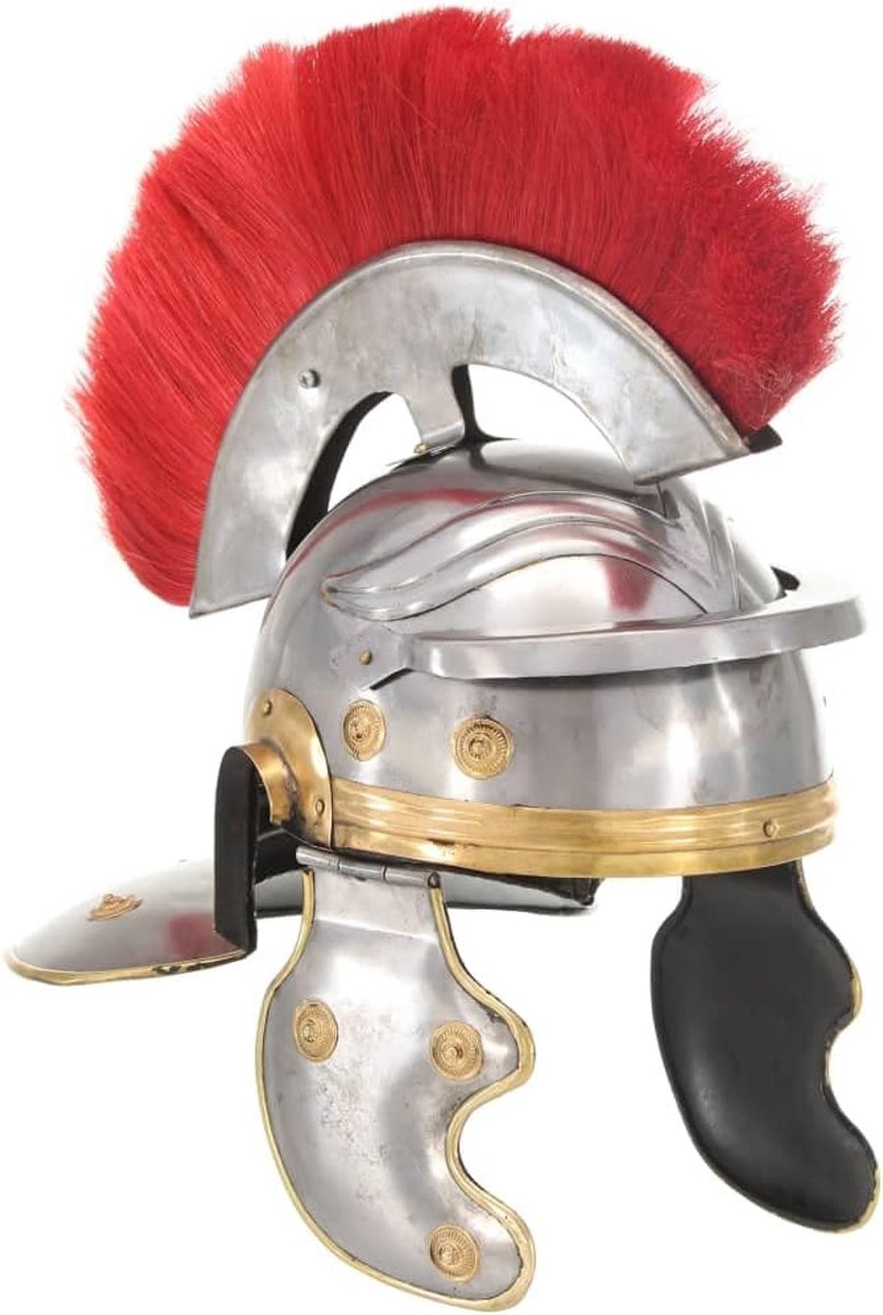 Soldatenhelm Replica - Romeinse Strijder - Historische Opvoering - Gemaakt van 18-gauge staal - 23 x 19 x 45 cm