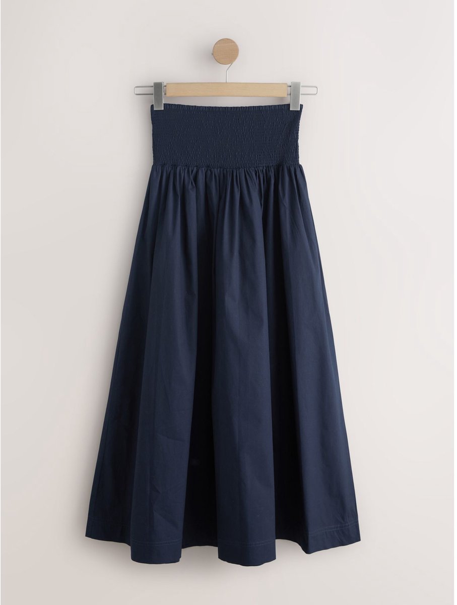 Next - Dames - Maxirok met rimpels - Blauw