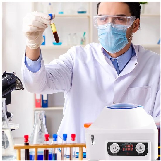 Laboratorium Centrifuge - Bloed Scheider - Prp Plasma Scheiden - Digitale Timer Controle - 6x 15ml Buis — afbeelding 4