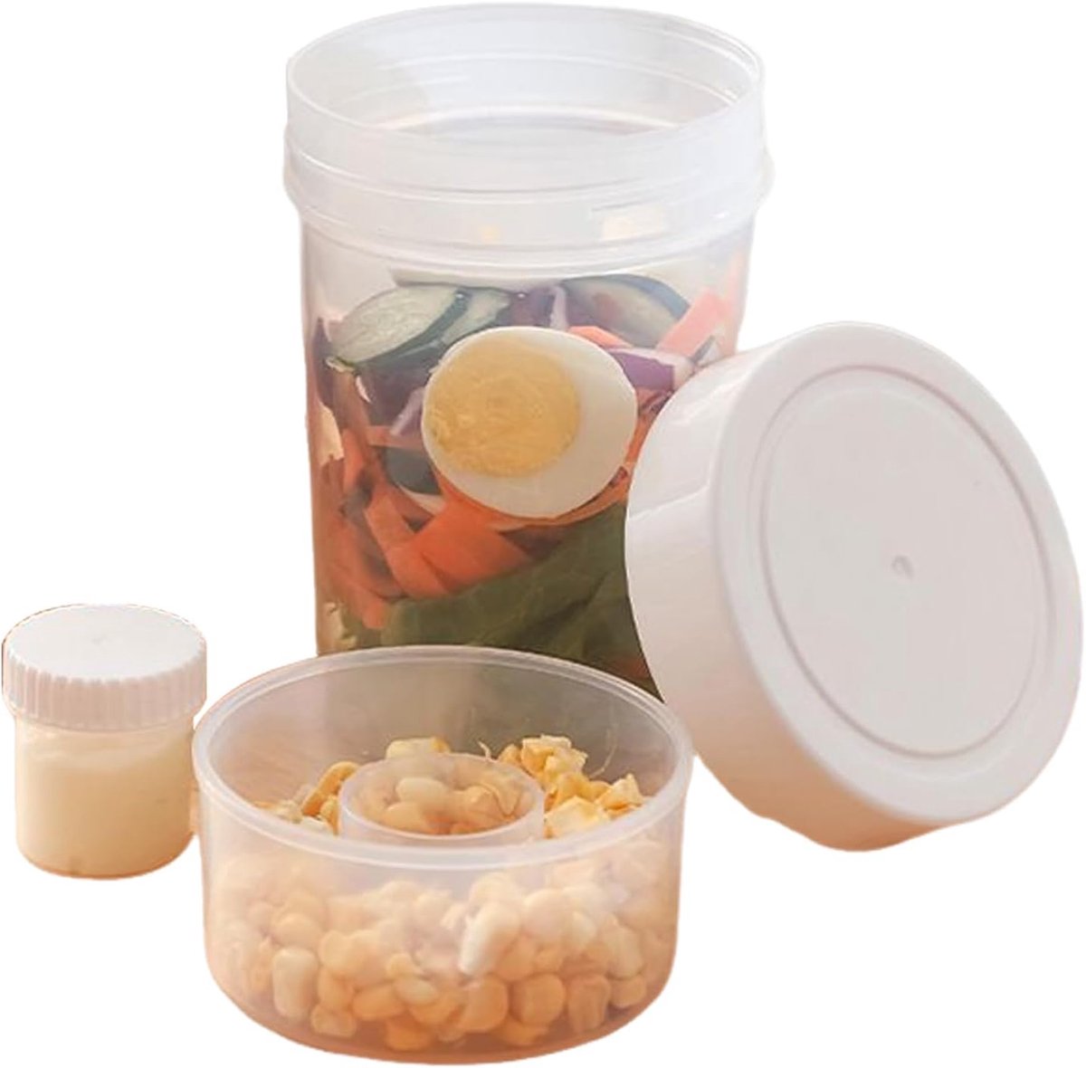 Salade Potten - Maaltijd Containers - Onderweg Eten - Dubbelwandig Ontwerp - 750 ml