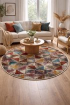 Grijze tapijt ronde voor woonkamer slaapkamer studeerkamer 80 cm 100 cm 120 cm 140 cm 160 cm 180cm 200cm Nordic stijl cirkel tapijten wasbare antislip