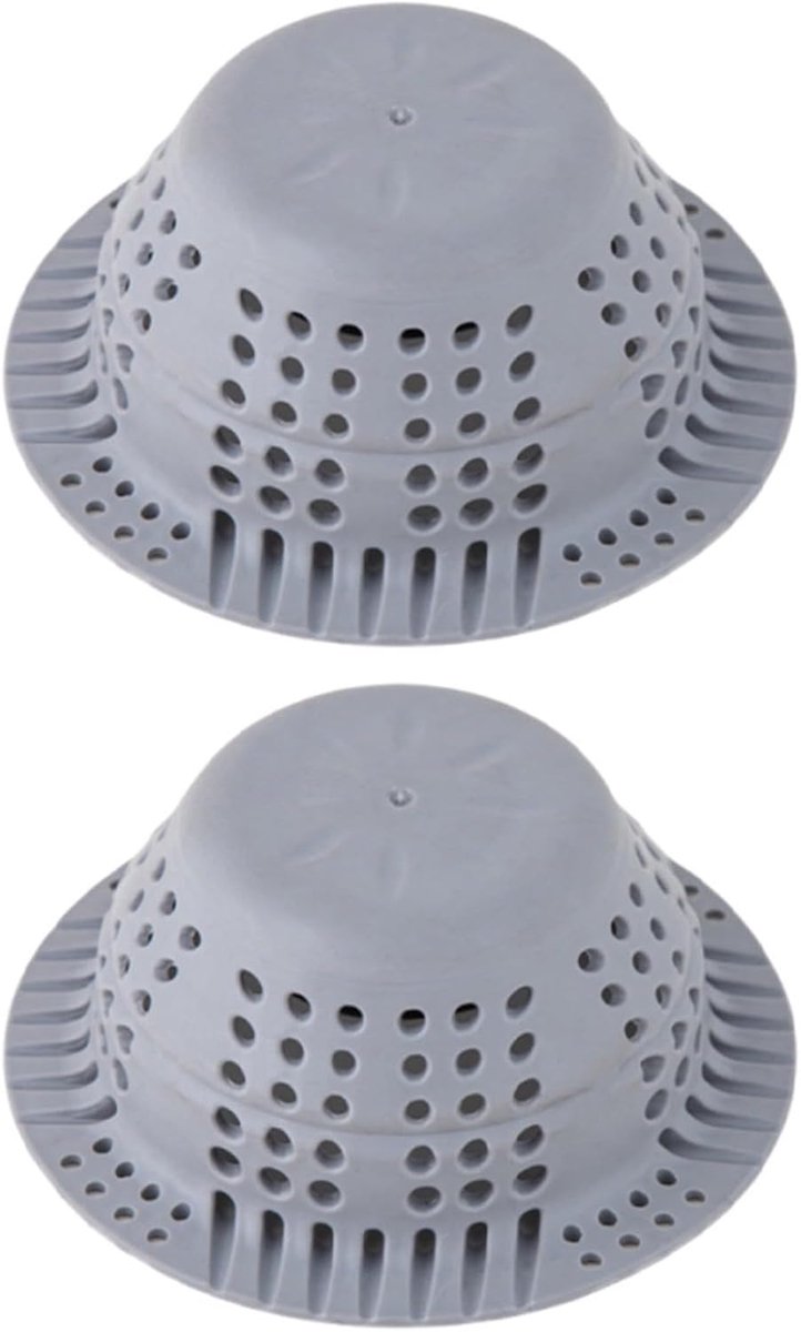 Siliconen Haarvanger - Afvoerfilter Douche - Verstopping Voorkomen - Inklapbaar Ontwerp - 113x50mm - Grijs