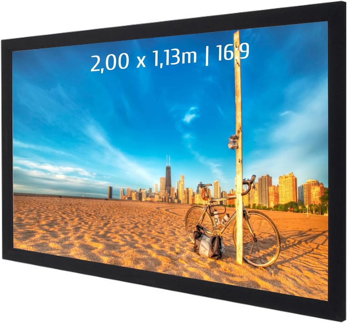Projectiescherm Vast Frame - Thuisbioscoop Scherm - Film Avond - Perfecte Vlakheid - 200x113cm 16:9 - Mat