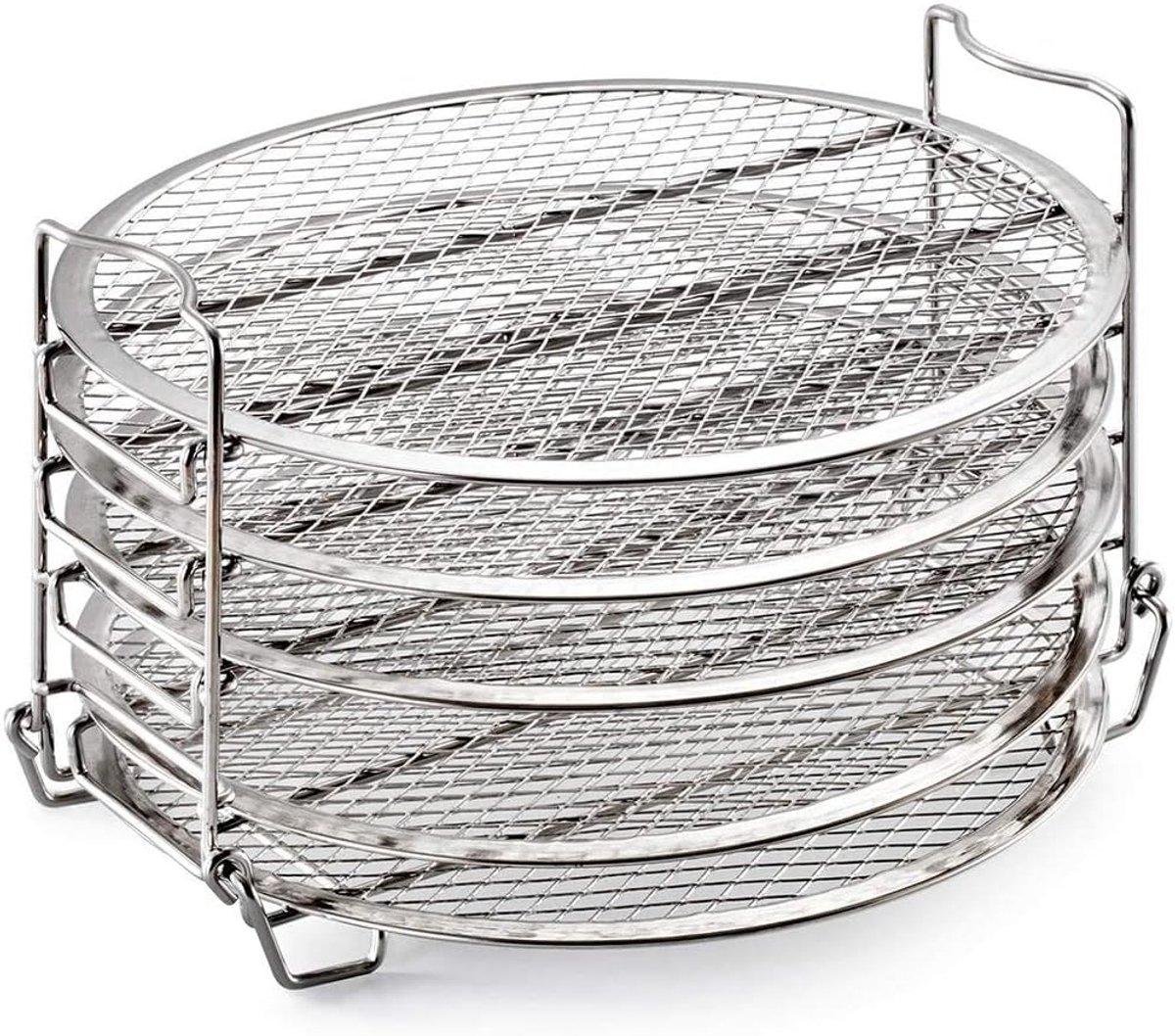 Airfryer Rekken - Stapelbare Racks - Extra Kookruimte - Roestvrij Staal - Voor 6L/8L