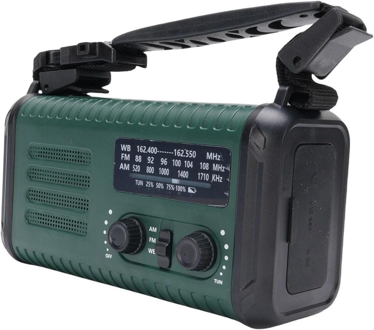 Noodradio - Weerstation Radio - Buitenactiviteiten Kamperen - Grote Batterij Capaciteit - 20.98 x 12.98 x 7.98 cm