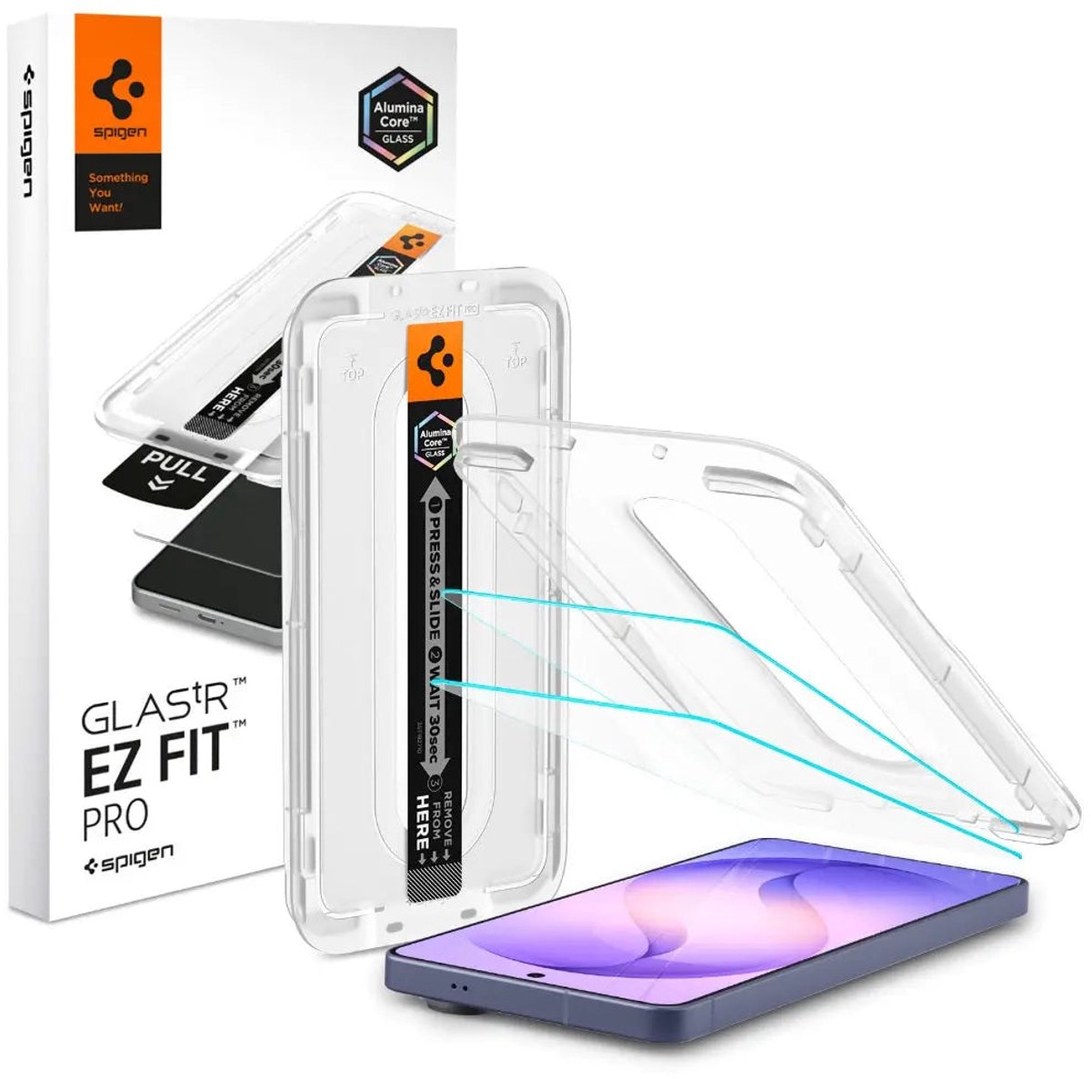 Spigen GLAS.tR EZ Fit Pro Antireflectiescherm Samsung 2 stuk(s)