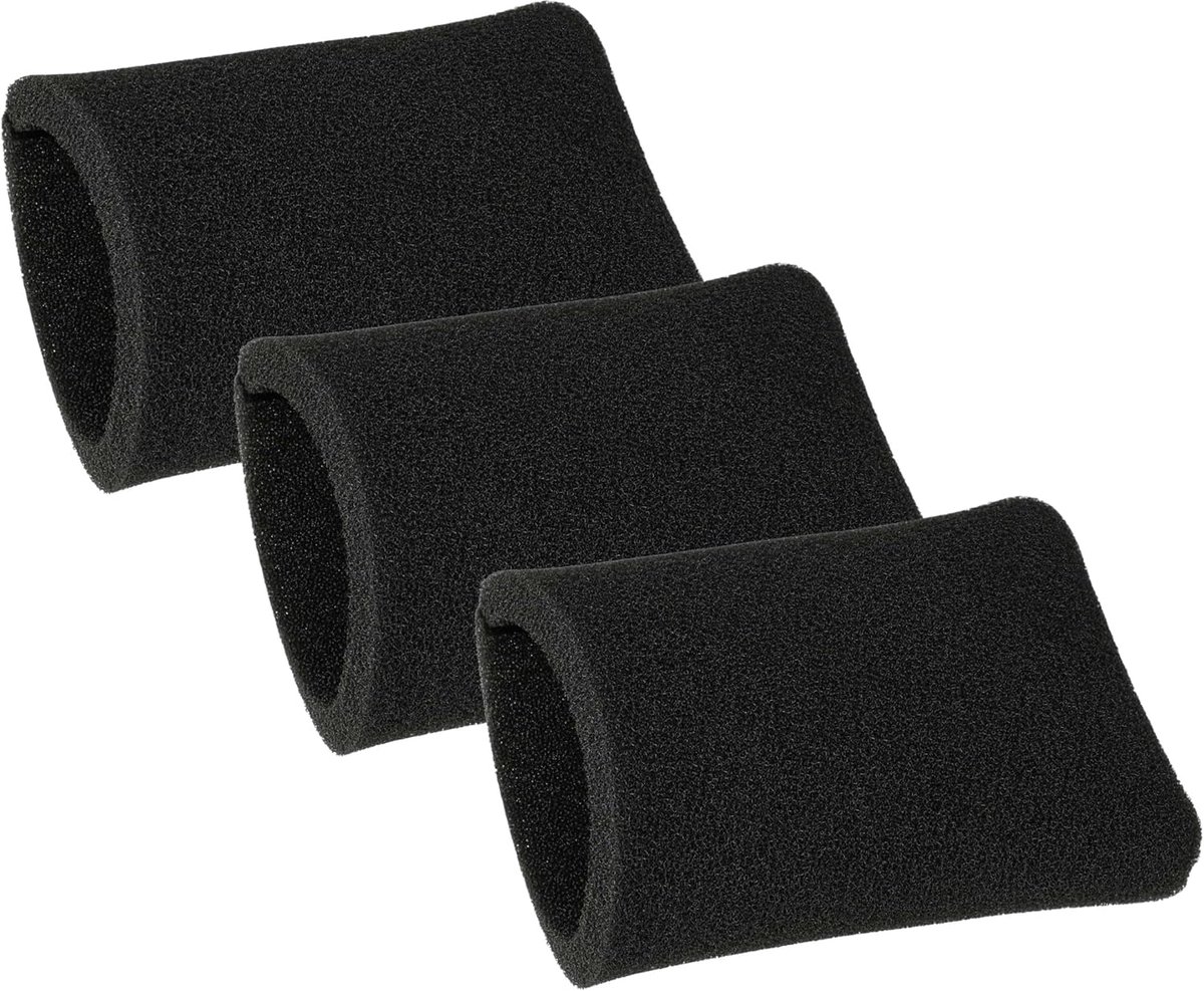 Stofzuigerfilters - Sponsfilters - Nat opzuigen - Beschermt motor - 14.5 x 12 cm - Zwart