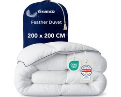 Dekbed Vulling - Veren Dons - Warme Nachten - Oeko-Tex Gecertificeerd - 200x200 cm - Wit