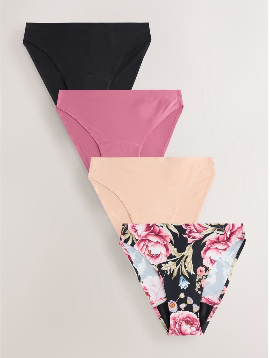Next Set van 4 No VPL slips met hoge taille voor gemiddelde menstruatie