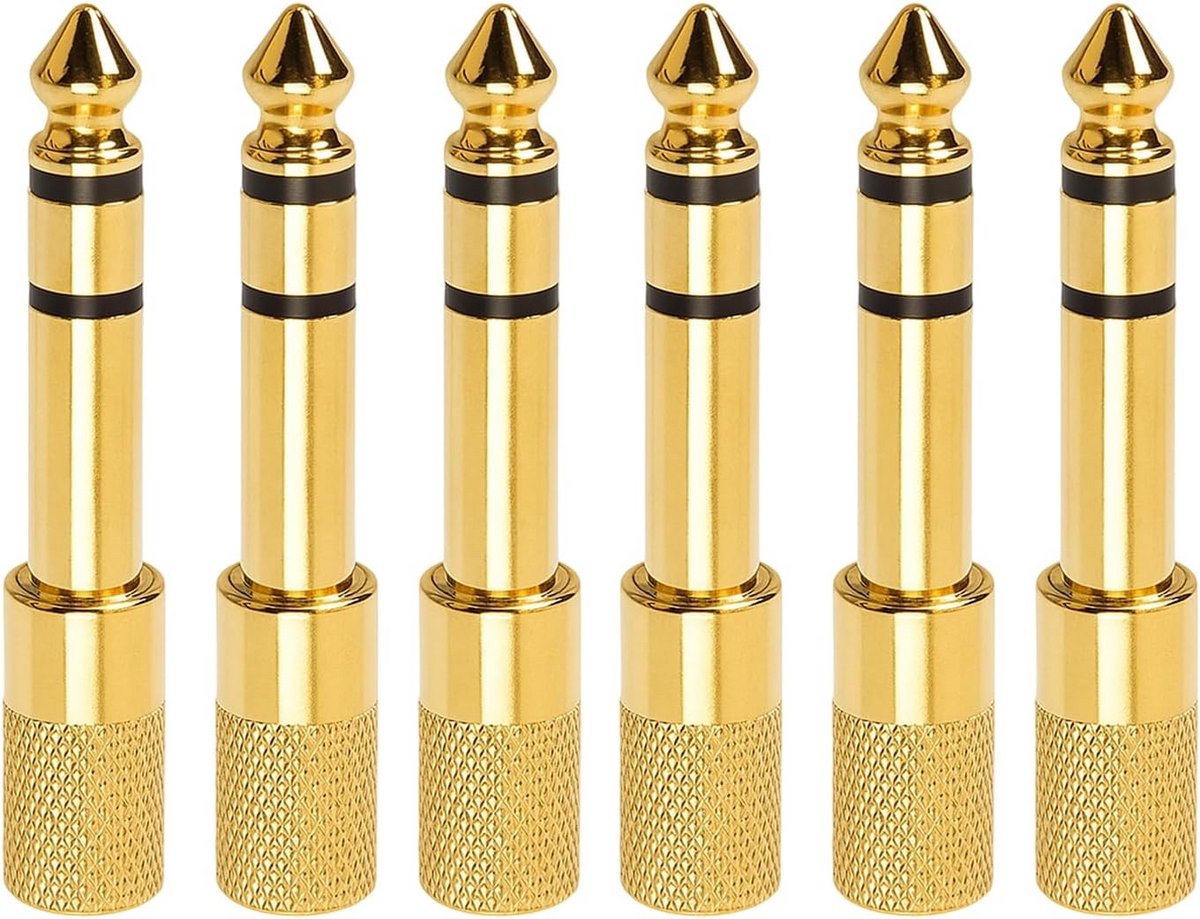 Audio Adapter Set - Jack Connectoren - Muziek Aansluiten - Vergulde Contacten - 6 Stuks