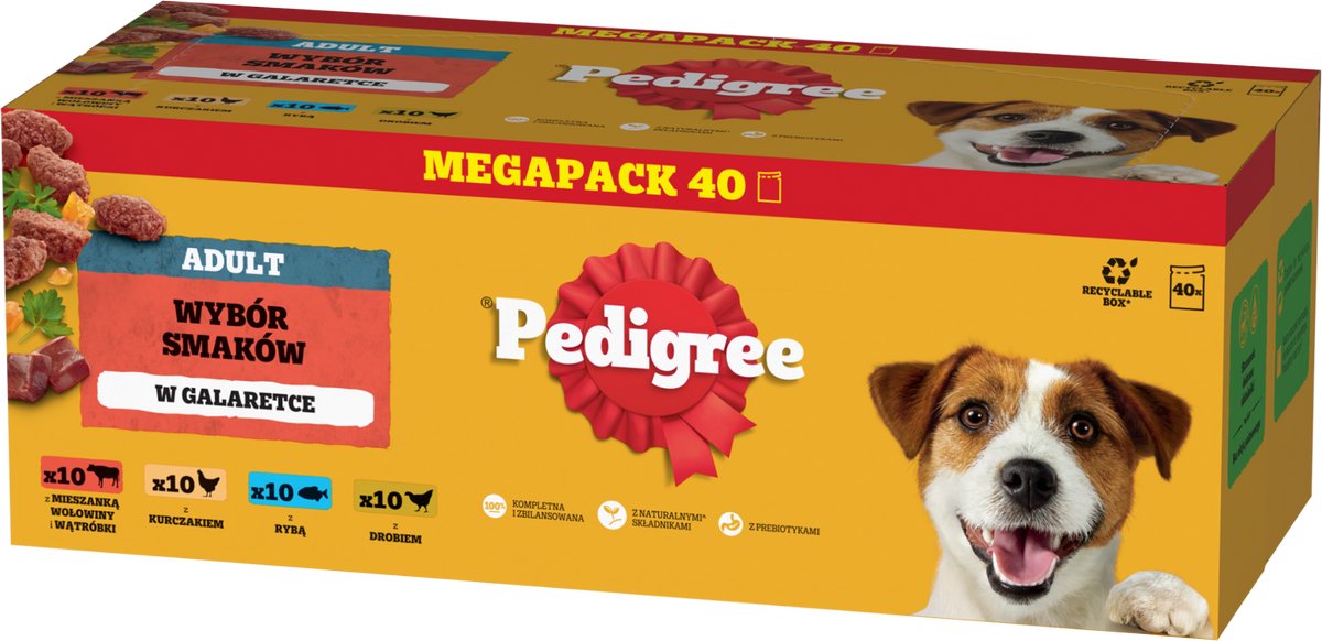 Pedigree Pedigree Wybór Smaków Serie - Hondenvoer in Gelei - 40x100g - Voor Volwassen Honden