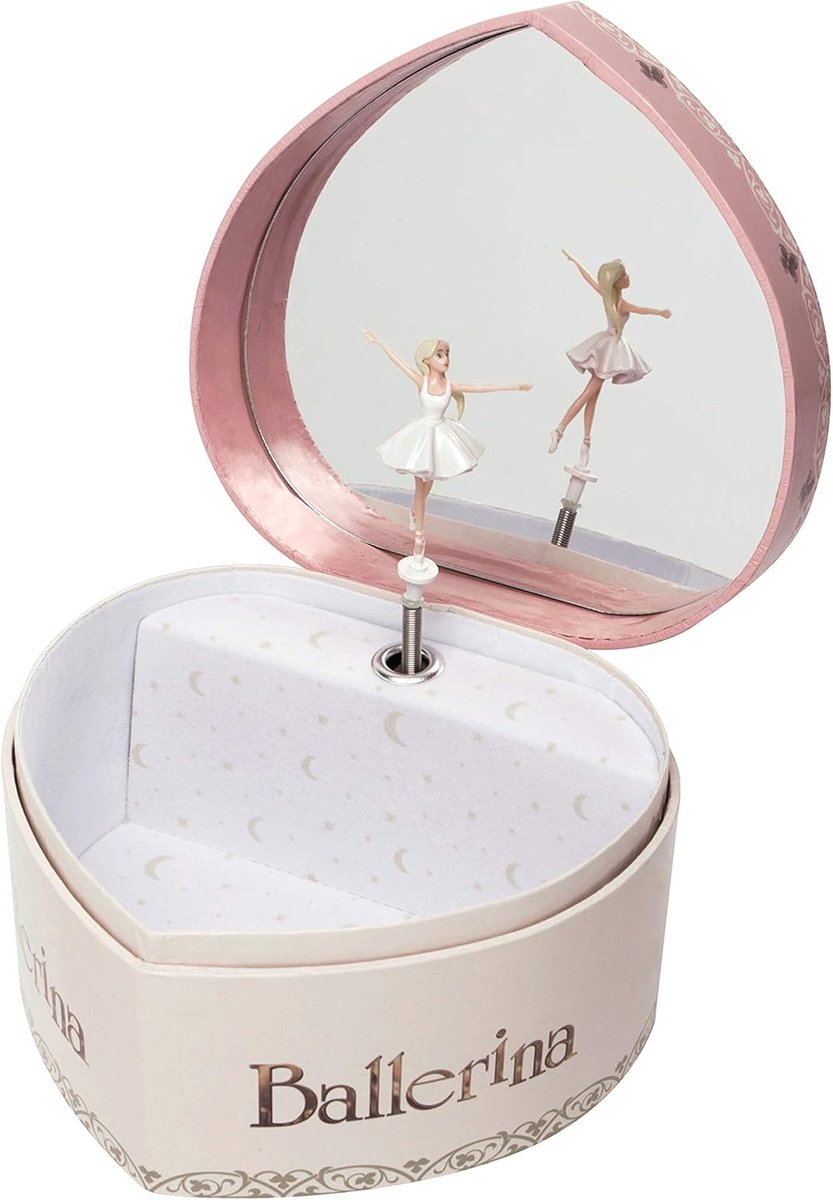 Muziek Sieradendoos - Ballerina Doos - Kinderkamer Decoratie - Glow in the Dark - 8.5 x 14.5 x 8.5 cm