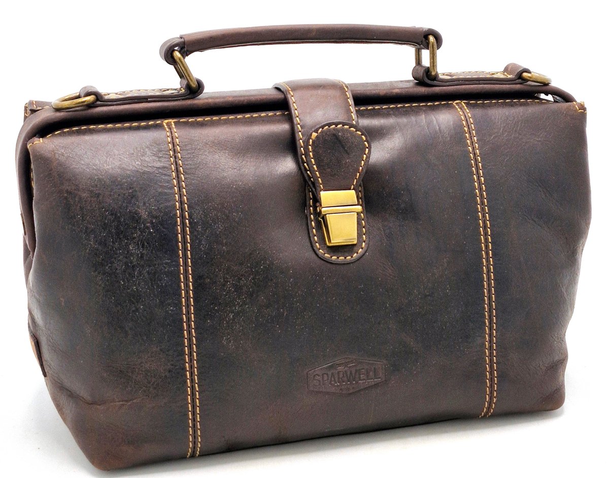 Boutique Trukado - Sparwell handtas Dokterstas model "Talanted Tamara" bruin - (lxbxh) ca. 25 x 14 x 18 cm
