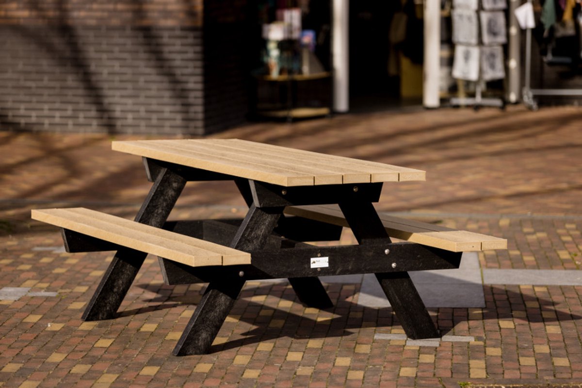 Rockwood® Picknicktafel Zwaar Kunststof - Sand Beige (154kg) 1.80m Naturel