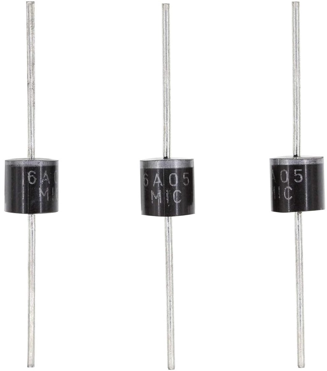 Gelijkrichter Diodes - Elektronische Componenten - Stroom Omzetten - Axiale Bevestiging - 6 Amp 50 Volt
