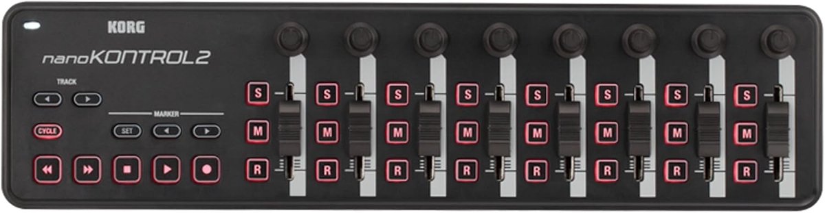 MIDI Controller - Controlepaneel - Muziekproductie - Compact en Draagbaar - 32.5 cm Breed - Zwart