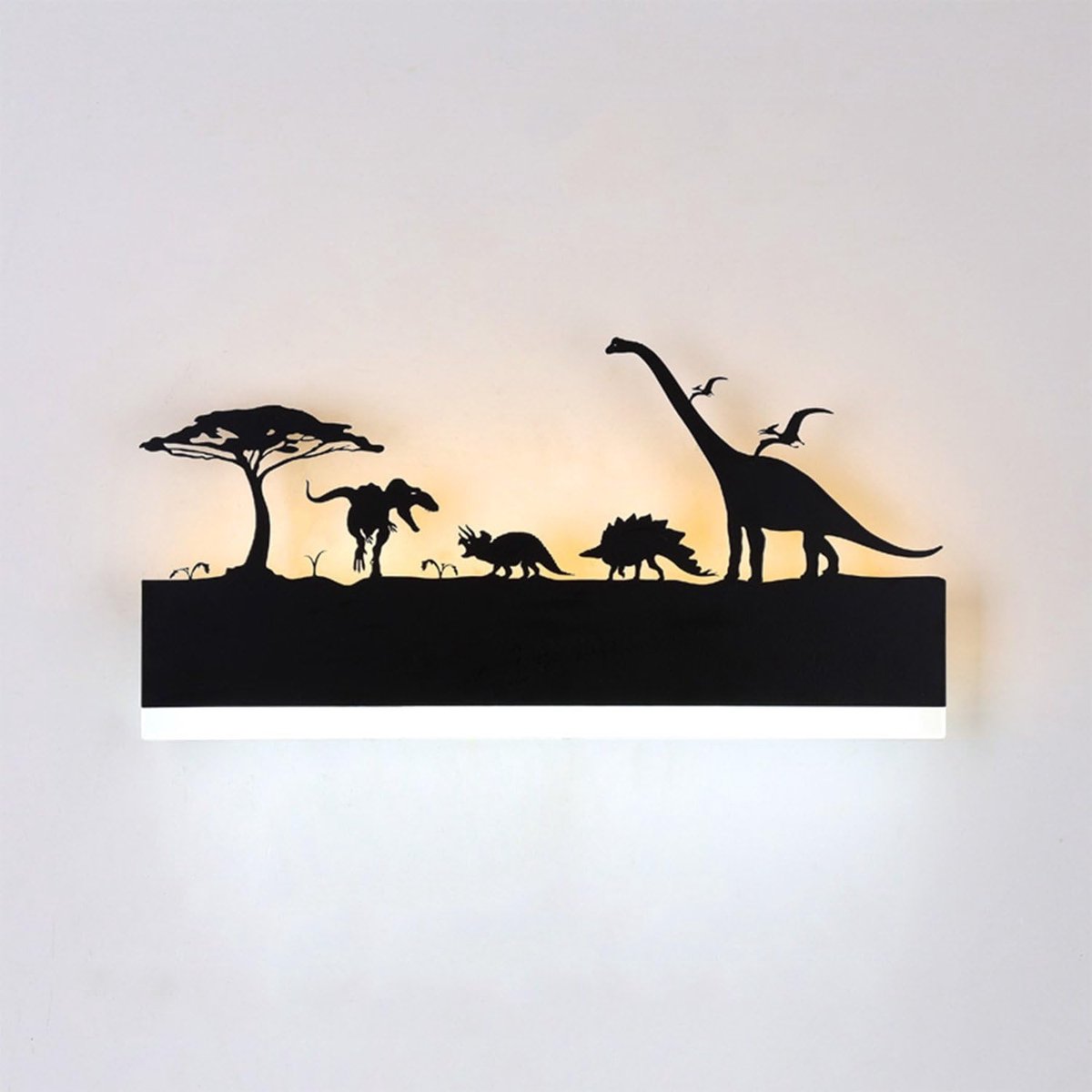 Wandlamp - Binnenverlichting - Huis Verfraaien - Dinosaurus Design - 38 x 20 cm - Geel