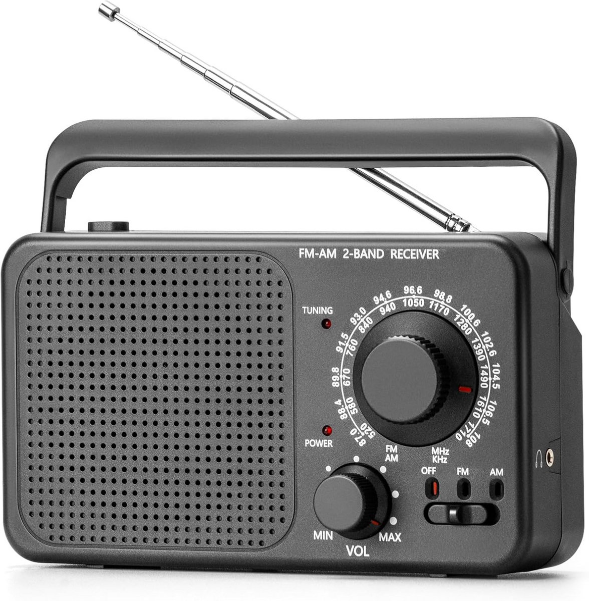 Draagbare Radio - AM FM Transistor - Binnen Buiten - Stabiele Ontvangst - 21cm