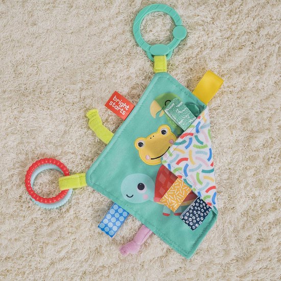 Knuffel met Labels - Zacht Speelgoed - Baby Entertainment - Afneembare Ophangring - 38 x 30 cm - Tropisch — afbeelding 3