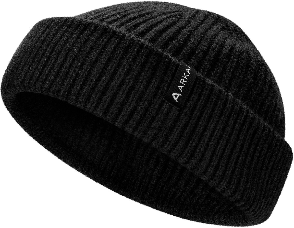 Nordic | Zwarte Beanie in Zeemansstijl van Wolmix