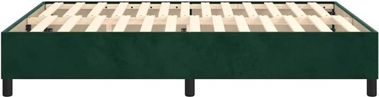 vidaXL Cadre à sommier tapissier Velours Vert foncé 140x190 cm - Cadre de lit à sommier tapissier - Cadres de lit à sommier tapissier - Lit - Meubles de chambre