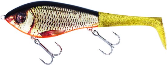 Westin Swim Tail 12cm 68gr Sinking Fire 1 body 2 tails van Westin — afbeelding 2