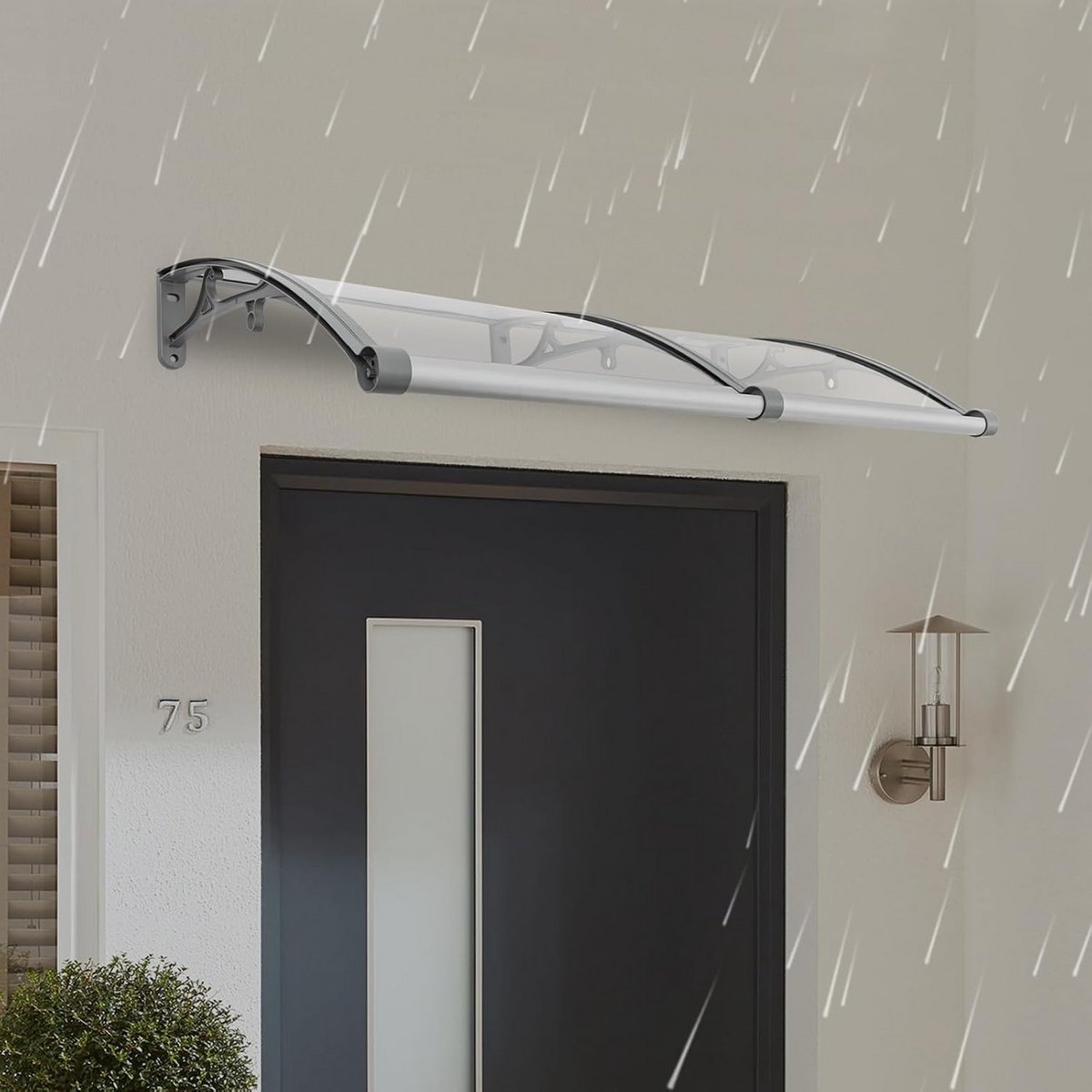 Luifel voor Voordeur 120x60 cm - Aluminium Regenbescherming en Overkapping