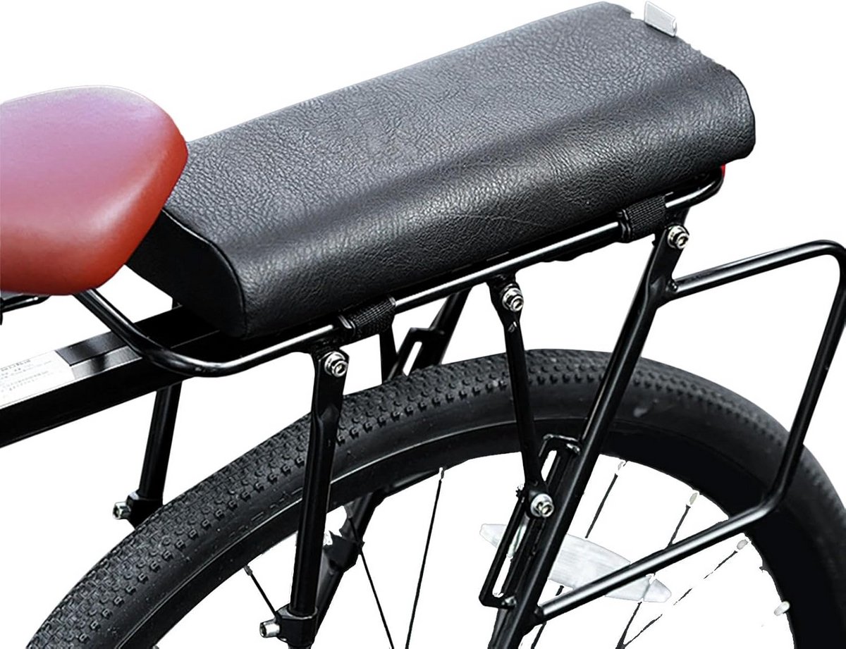 Comfortabel Fiets Zitkussen voor Achterop Fiets - Verdikt Zadelkussen met Rugleuning - Universele Montage