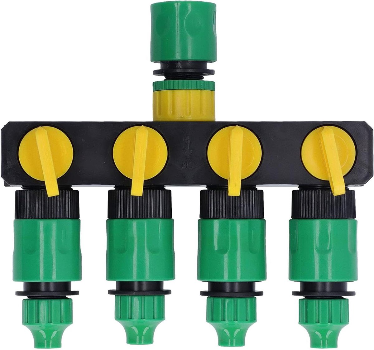 Cocoplus -Tuinslang Splitter - Waterslang Adapter - Irrigatie - Buitenwatertap - Connector - ABS Materiaal - Geschikt voor Tuin - 4-Weg - Kleur of model - Allecta