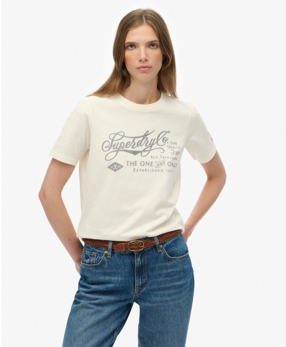 Superdry T-shirt arbeider Beige