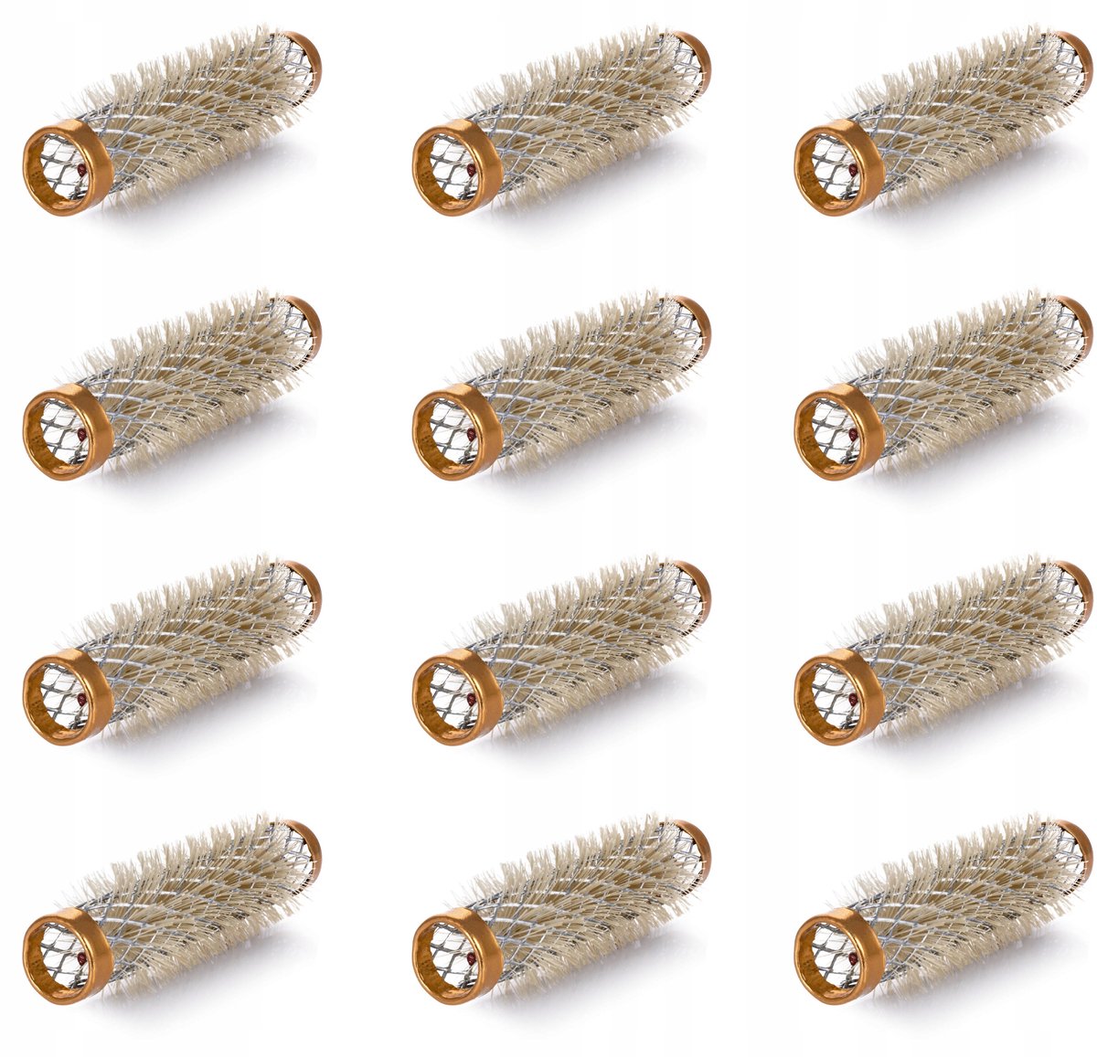 Poniks Metalen Haarrollers met Borstel - Opengewerkt - 10mm 12st
