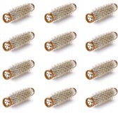 Poniks Metalen Haarrollers met Borstel - Opengewerkt - 10mm 12st