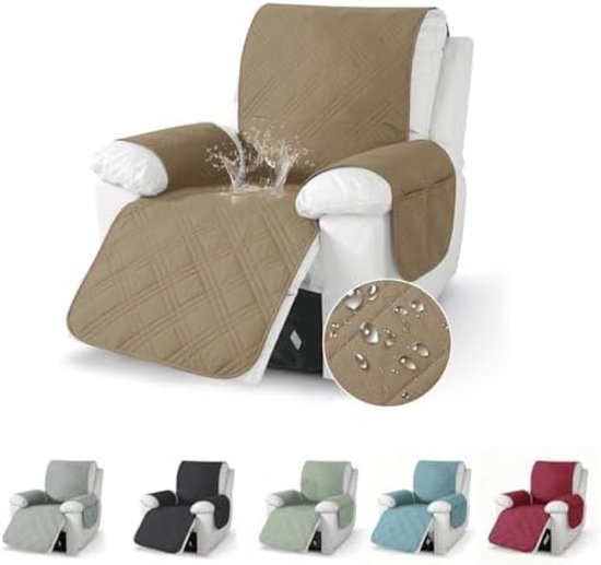Housse de Chaise PromoHome et Housse de Protection pour Fauteuil Relax - Design Extensible, Étanche et Antidérapant avec Poches Pratiques