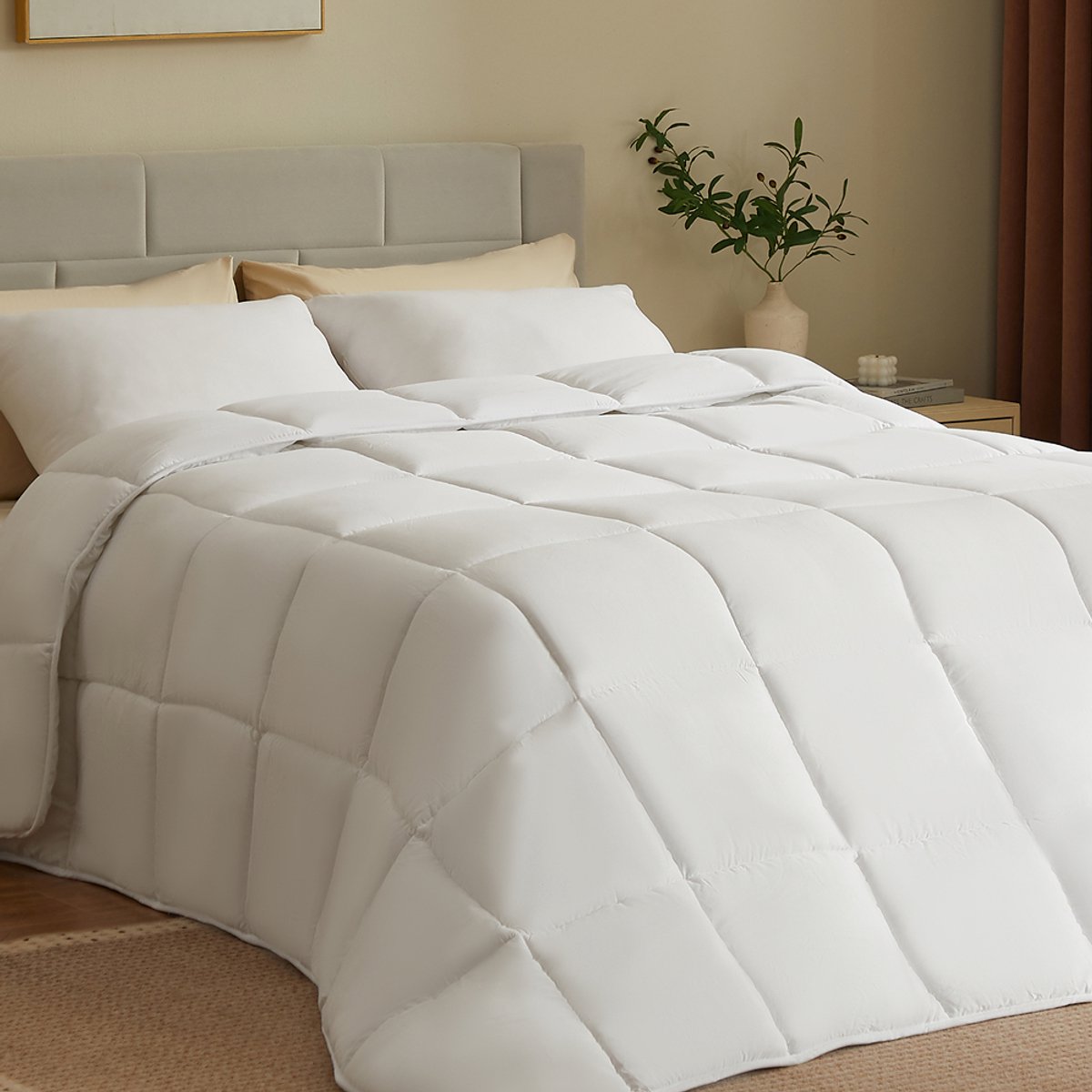 CASABEL dekbed 240x260 cm, 450 g/m² polyester, 4 seizoenen - ademend, thermoregulerend, wasbaar