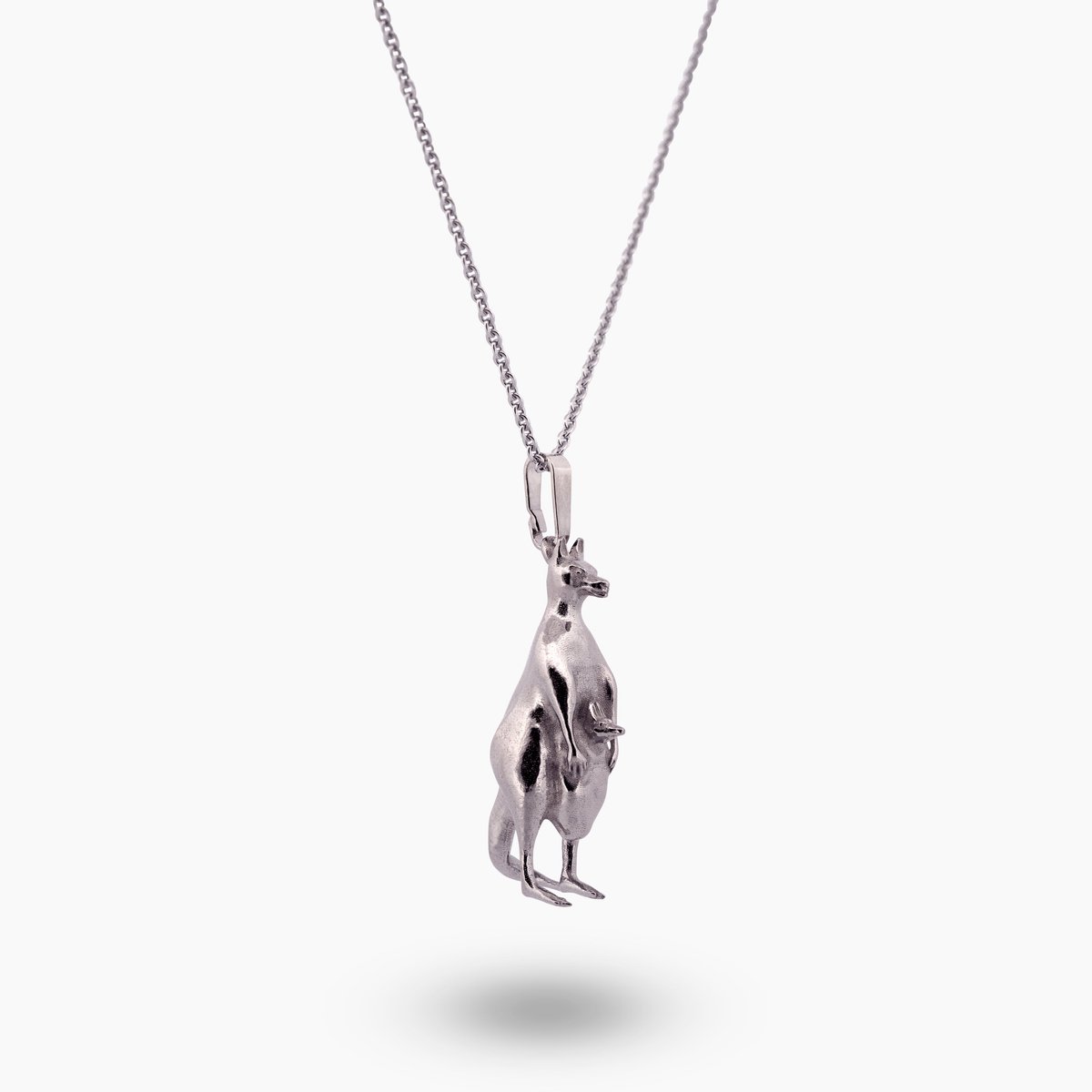 Pinchme Charms - Kangoeroe Bedel – Liefdevol dragen, net als in de natuur - Echt zilver - Handgemaakt in Nederland - Luxe cadeauverpakking - Ketting Sieraden