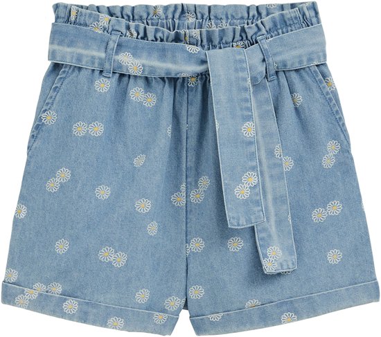 WE Fashion Short en denim taille haute pour filles avec imprimé