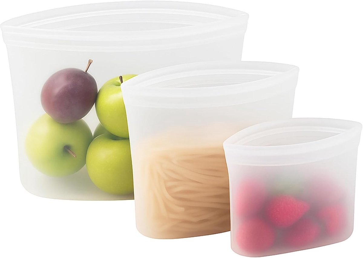 Boterhamzak Herbruikbaar - Diepvrieszakken - Diepvrieszakjes - Siliconen Vershoudzakken - Hersluitbare zakjes - Food savers - Lekvrij - 3stuks - 500/1000ml/1500ml — cadeau in Cadeau-ideeën - foto 8