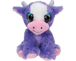 Lumo Stars knuffel koe Helina 15cm pluche speelgoed met grote ogen.