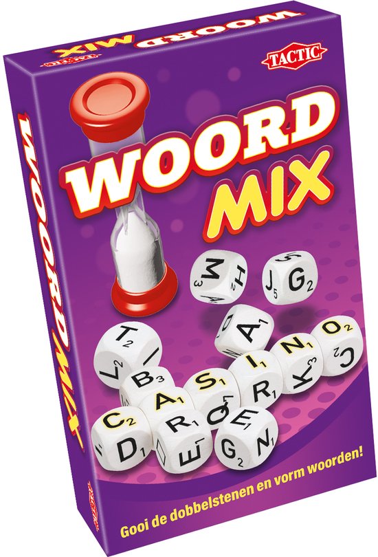Tactic Woord Mix – Bordspel – Compacte Editie – Woordspel voor de Hele Familie – Vanaf 8 Jaar – 1 tot 8 Spelers