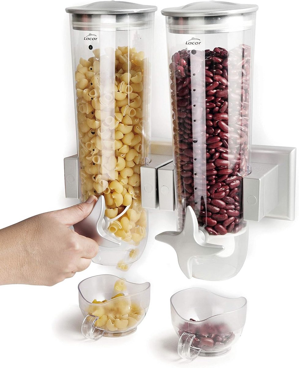 Dubbelwandige Transparante Graan Dispenser
