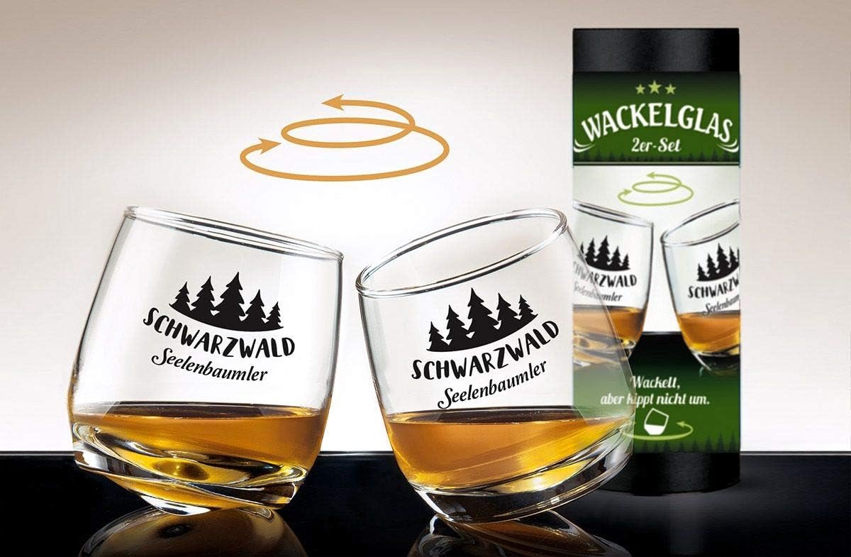 Set van 2 Wiebelglazen Zwarte Woud Stijl - 200 ml Cilindervormig Drinkgerei