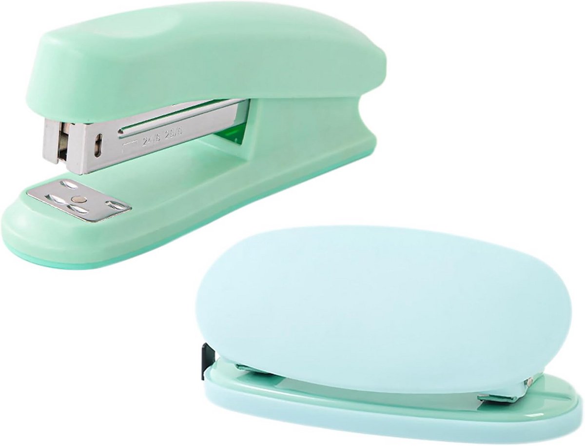 2-in-1 Perforator en Nietmachine Set voor Thuis en Kantoor - Tot 20 Vellen