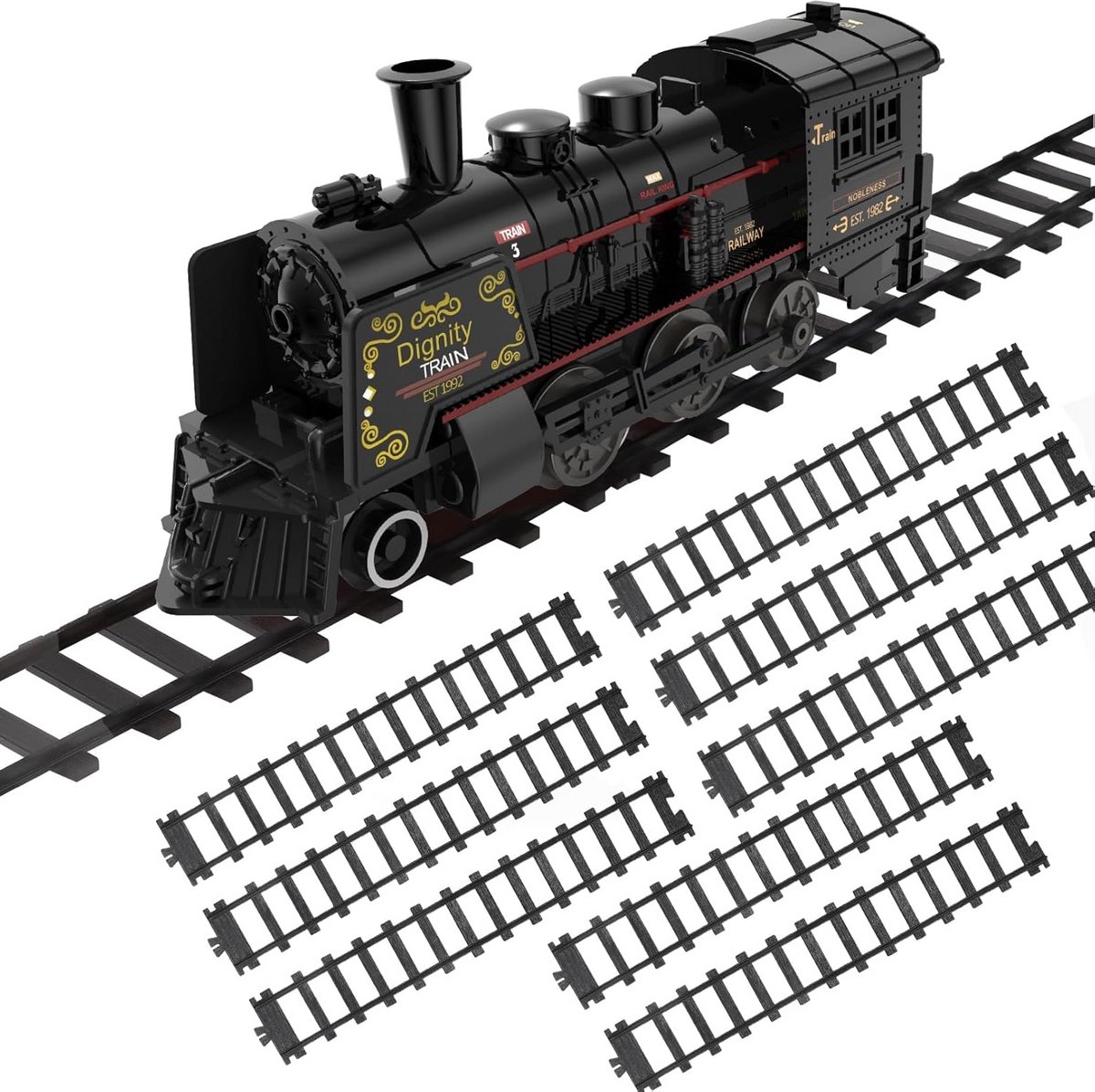 8-delige spoorwegaccessoire set voor het bouwen van spoorweginstallaties - geschikt voor 5 cm spoor