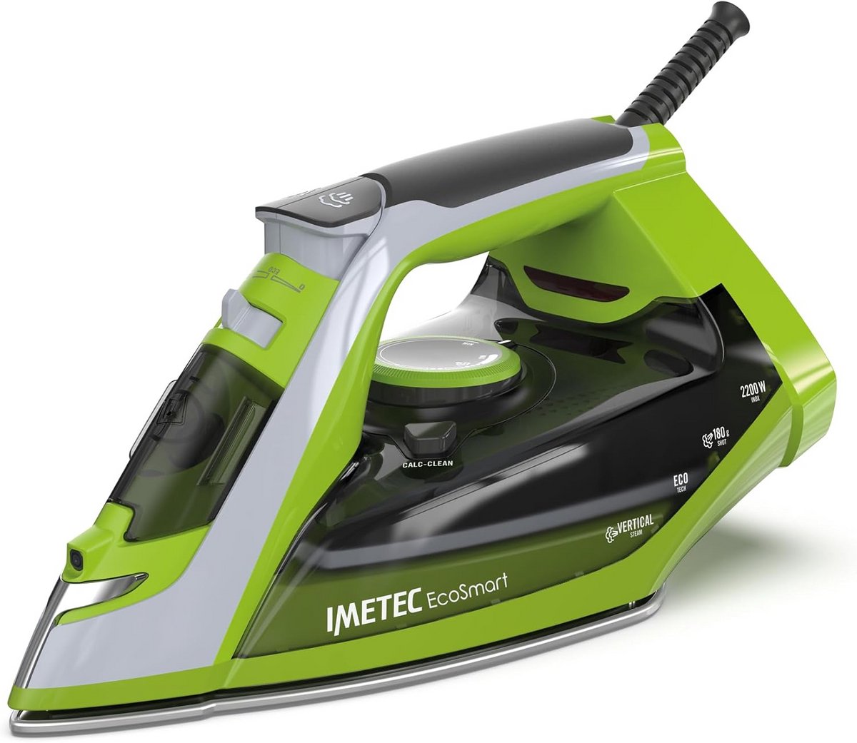 Imetec EcoSmart Stoomstrijkijzer – Super Platte Glide Ceramic Zool – 2200 W – 180 g Stoomstoot – Antikalk – Verticale Stoom – Eco Technology