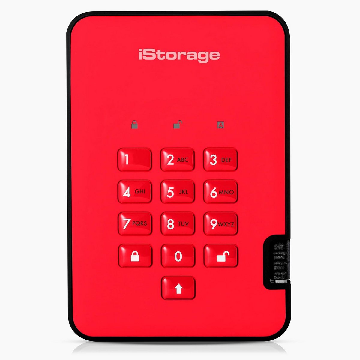Beveiligde Externe Harde Schijf 1TB Rood - PIN Beveiliging & Hardware Encryptie
