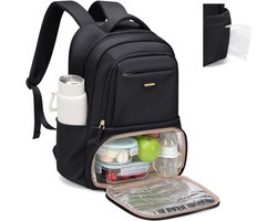 Geïsoleerde lunchtas 16 inch zwart - thermische lunchbag voor school, werk en reizen