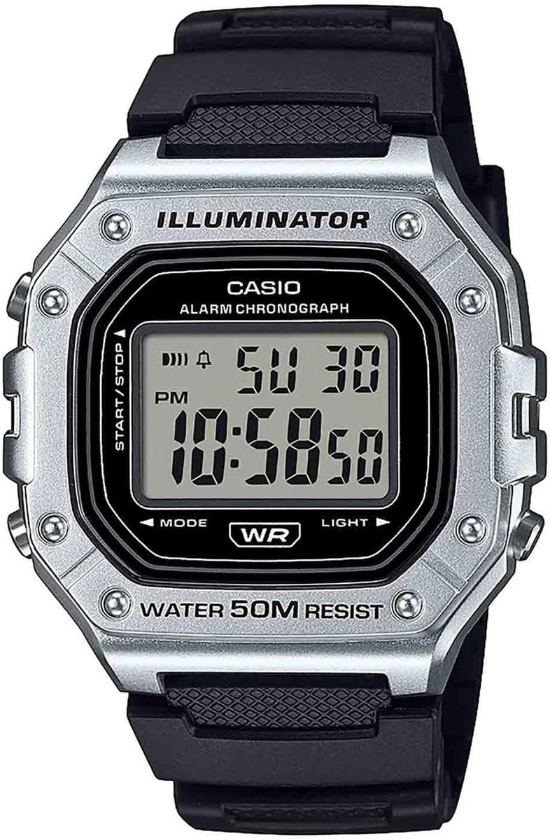 Zilverkleurig Digitaal Horloge met Armband voor Heren