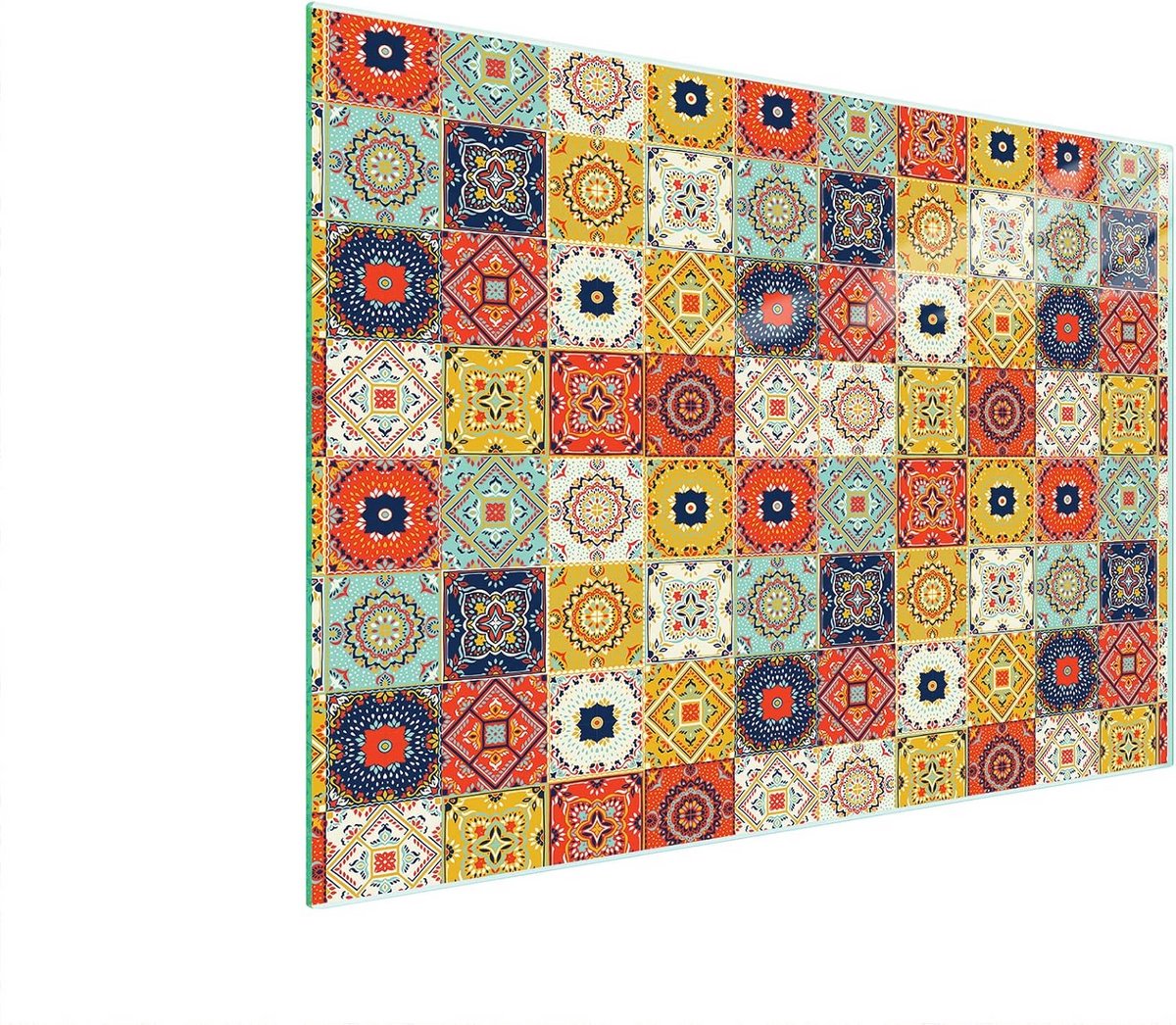 Glazen Snijplank en Fornuisbeschermer - Hittebestendig Mozaïek Design 40x30 cm