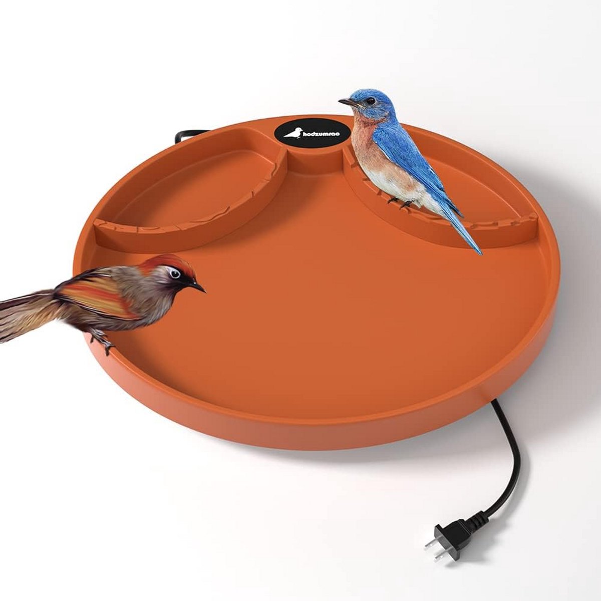 Verwarmd vogelbad met thermostaat en 2 voerbakken - 75 W - voor winterse vogels